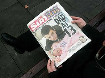 ����� ������ � ������� �� ������� The Sun. ���� &copy;AFP